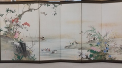 百花百鳥図屏風　写真