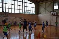 グループ対抗でドッジボール