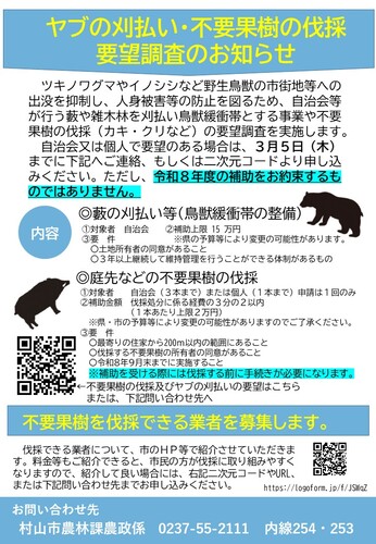 要望調査チラシ