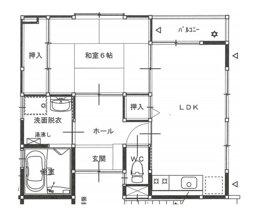 小谷地間取
