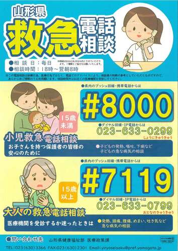 救急電話相談のチラシ